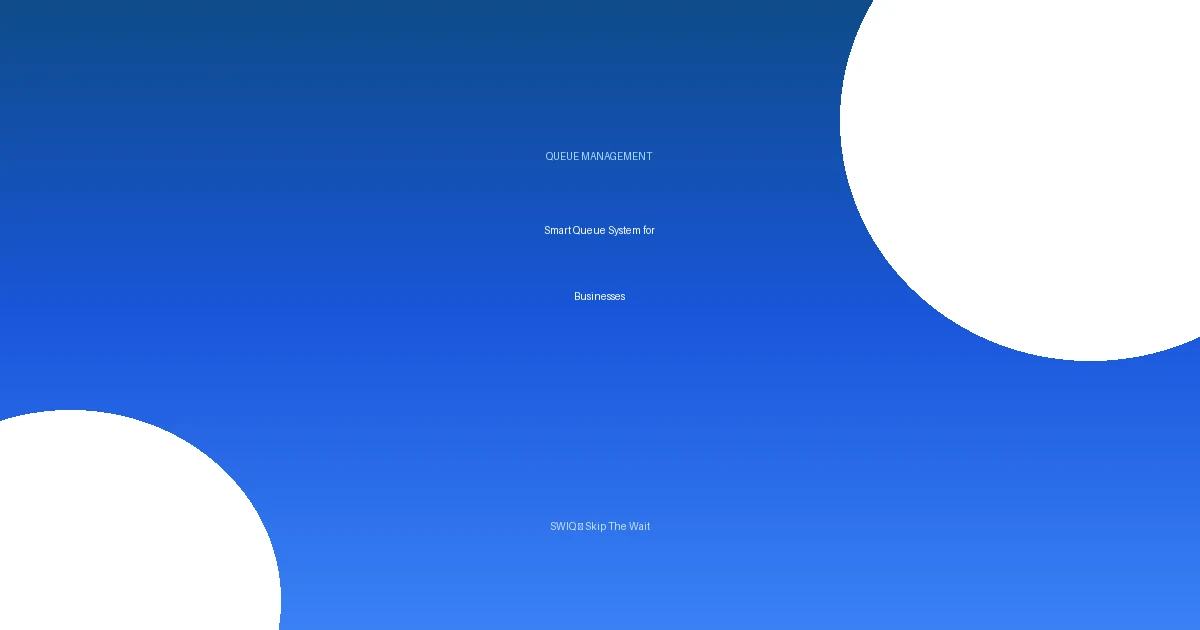 Smart Queue Management System for Service Businesses