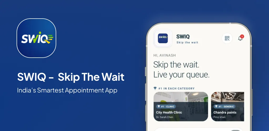 Patient completing an online appointment booking with UPI payment on SWIQ app in India