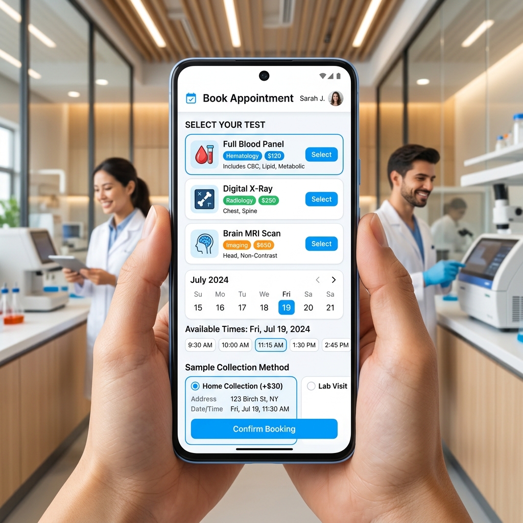 Diagnostics lab appointment booking app